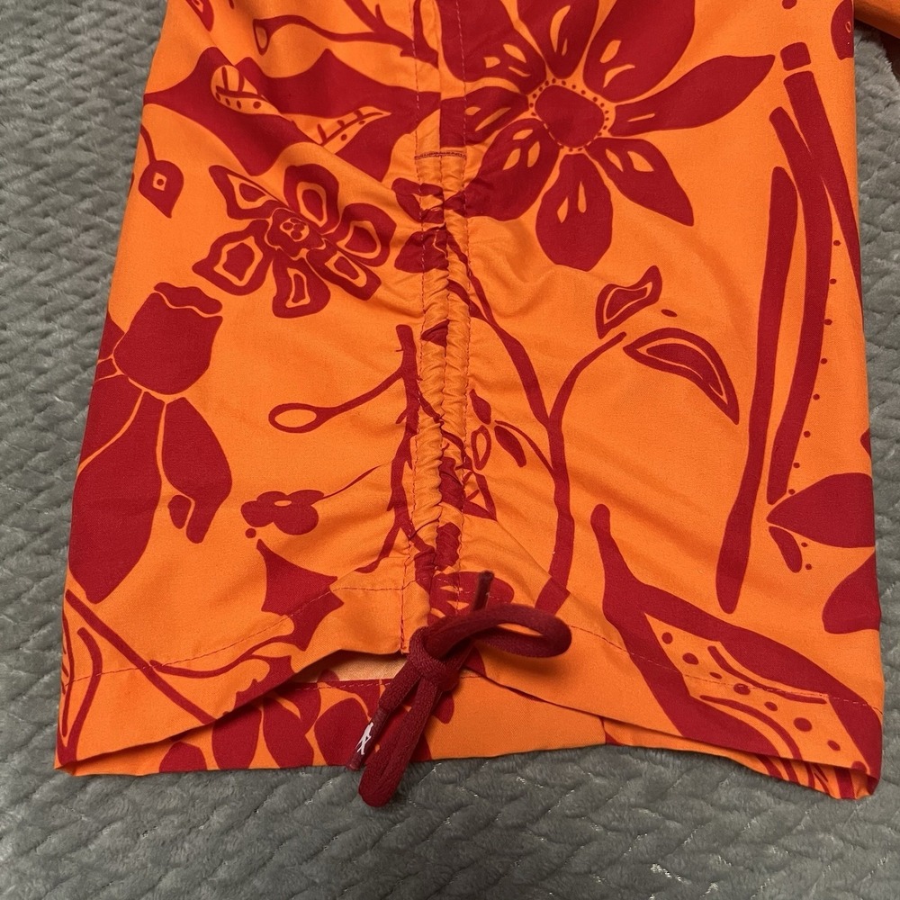 Royal Robbins Womens Floral Capri Pants Orange Red Hiking Travel Size 8 - Picture 7 of 7